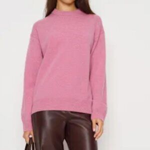 Reformation Fabian Crew Sweater Pink - Size S